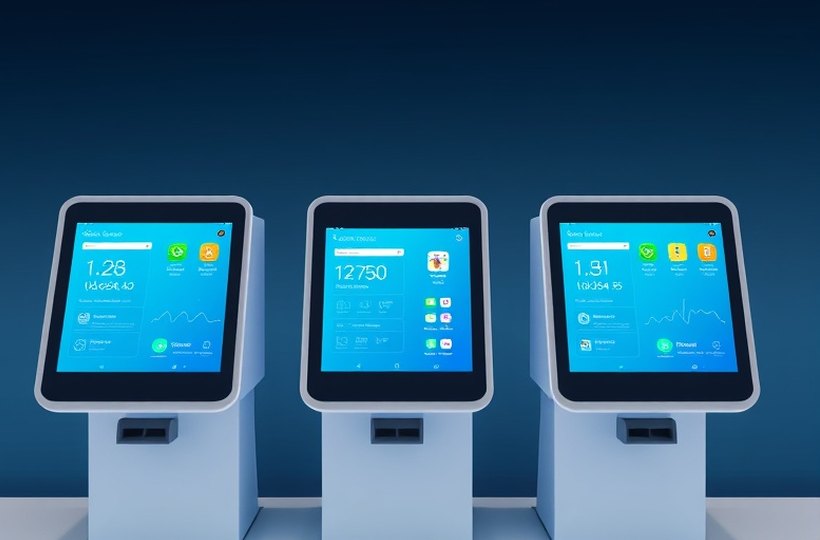Pantalla de diagnóstico remoto de un terminal de autoservicio